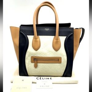 Celine Shopper Luggage Leather Handbag